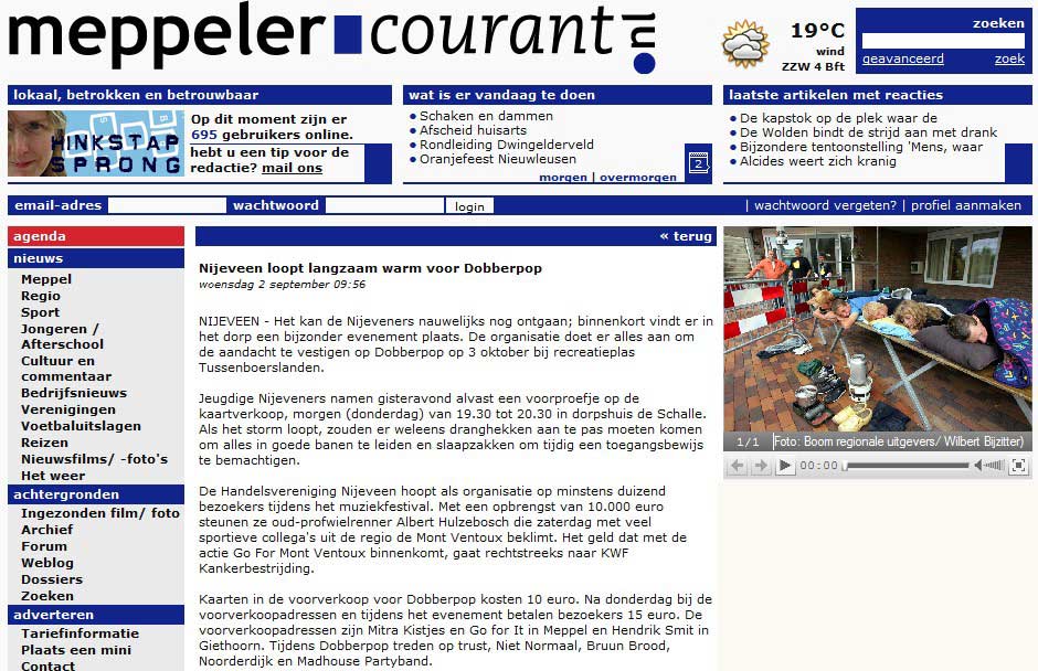 Bron: Meppelercourant.nl 02-09-2009